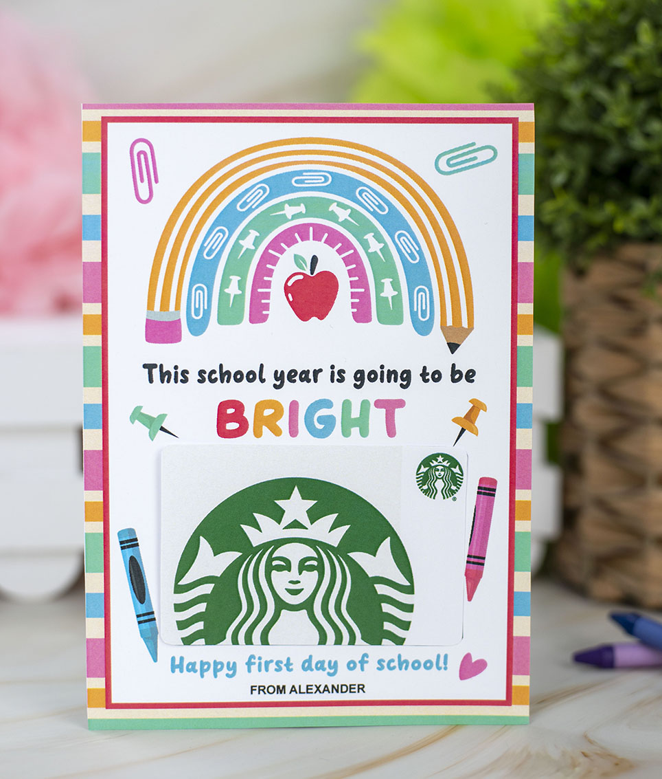 printable first day of school gift card holder printable first day of school gift card holder